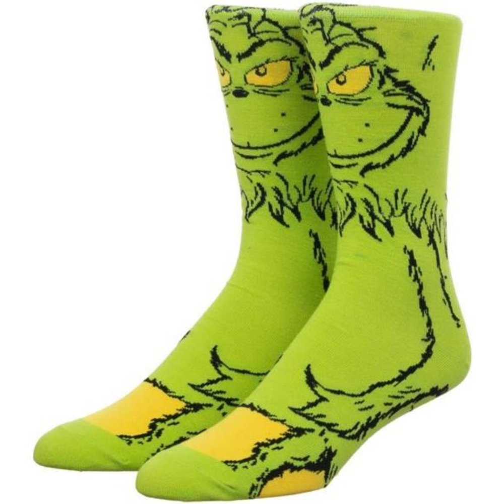The Grinch 360-Degree Character Crew Socks Mens and Womens Christmas Seuss